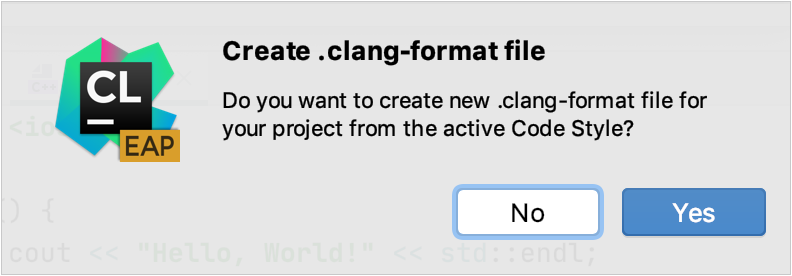 Create .clang-format from the current code style