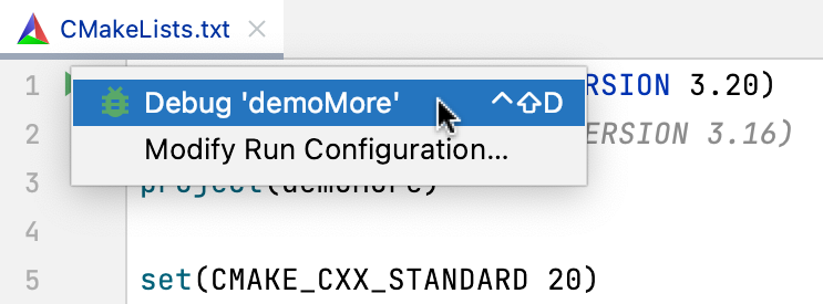 cmake debug