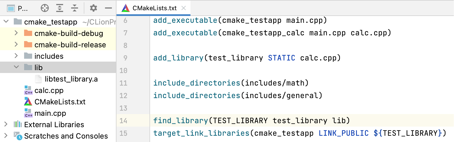 Linking a static library