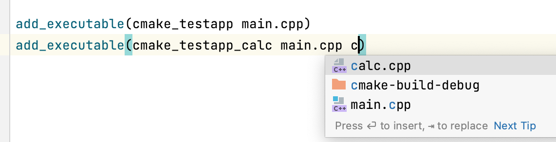 Code completion in CMake script