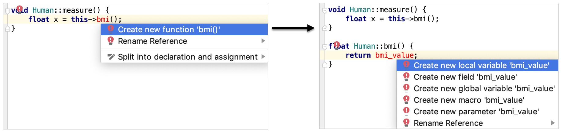 generate code from usage