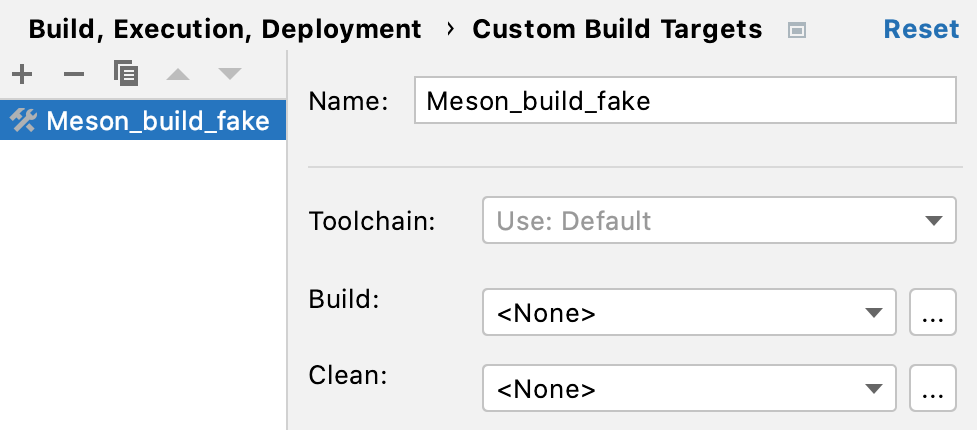 Creating a fake custom build target