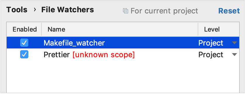 File Watcher error message