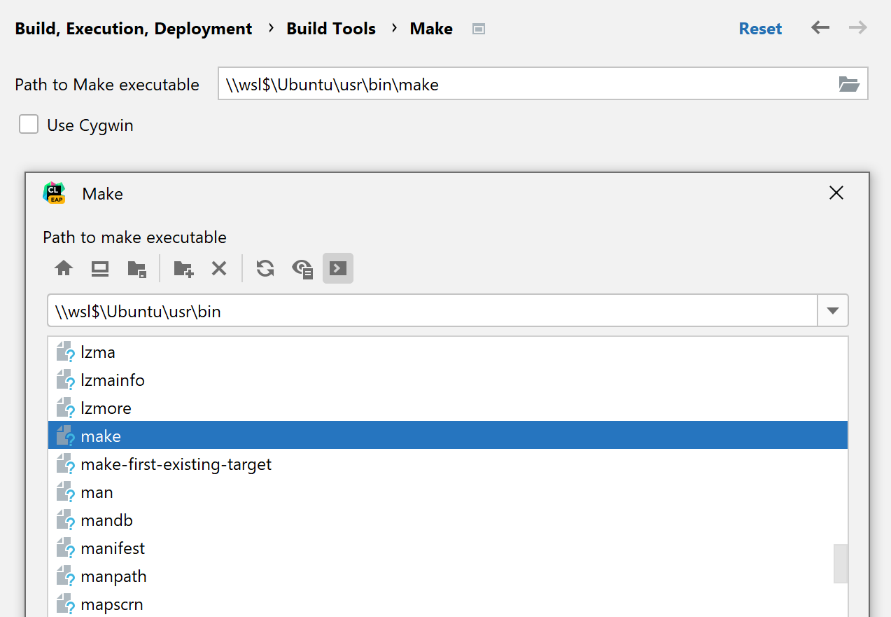 clion makefile