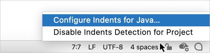 Configure Indents for Java