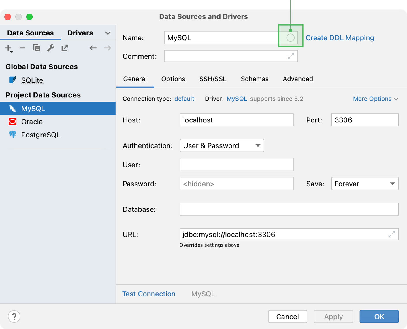 Assign a color to a data source