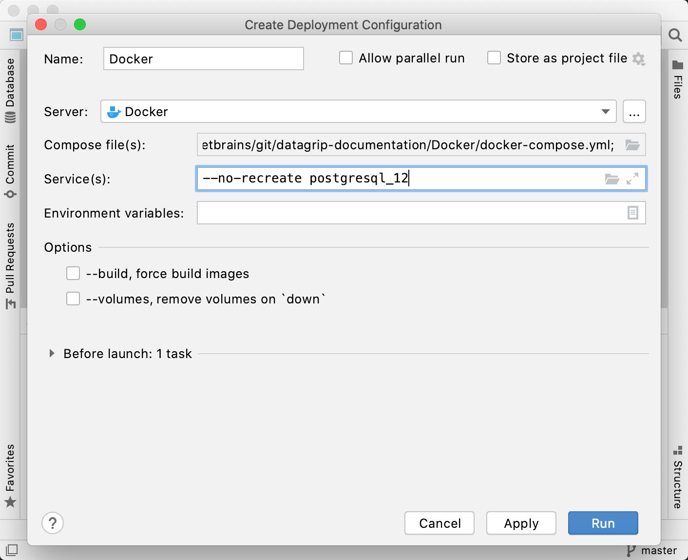 Create the Docker-compose deployment configuration