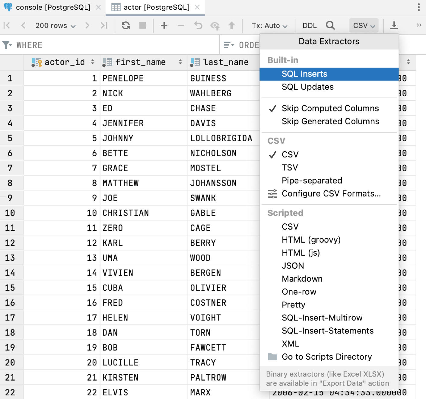 Data extractors Data extractors