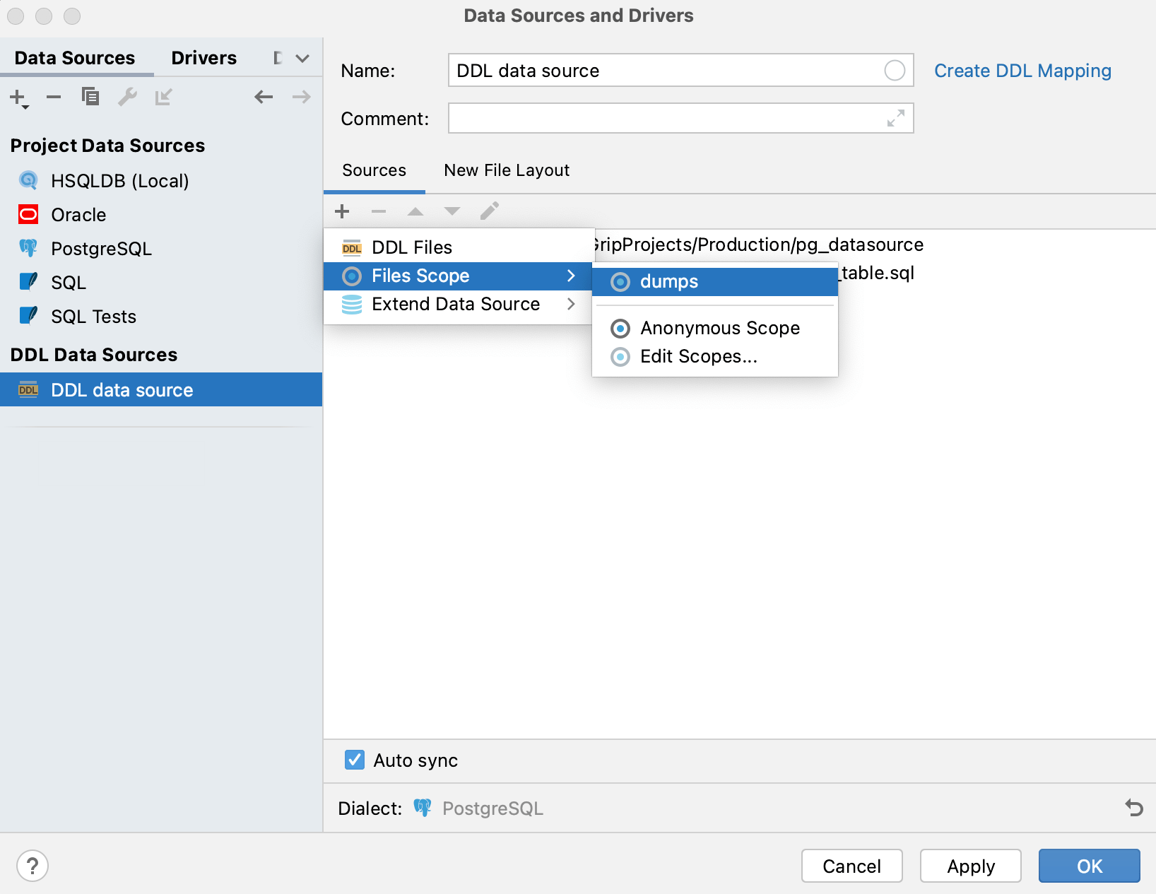 Filter the files and folders using scopes