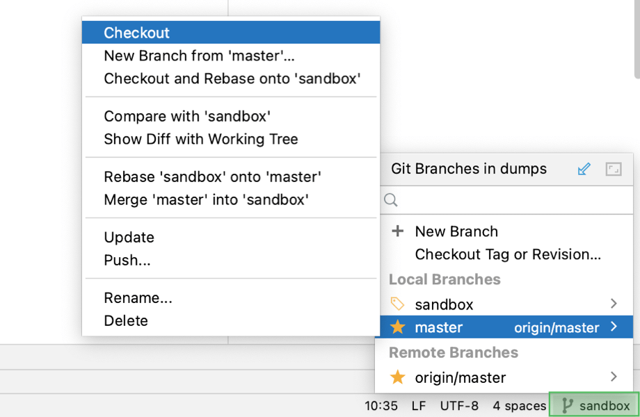 Git widget Git widget