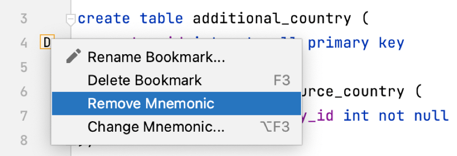 Anonymizing a mnemonic bookmark from the gutter
