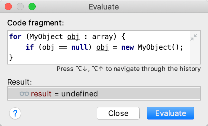 Expression result is calculated