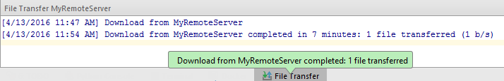 Deployment download file transfer