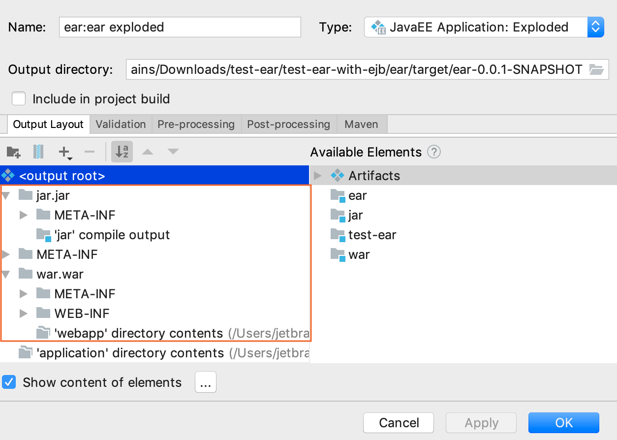 Unpacked into directories