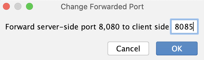 Change the local port number