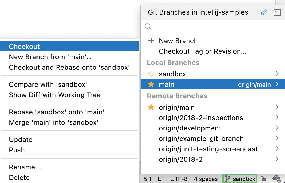 Git widget