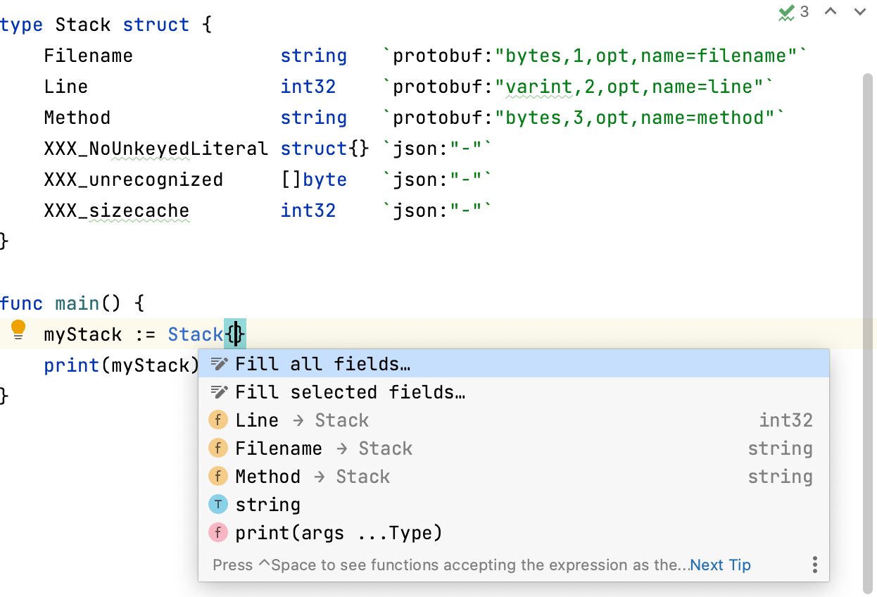 auto-generated protobuf fields ignored