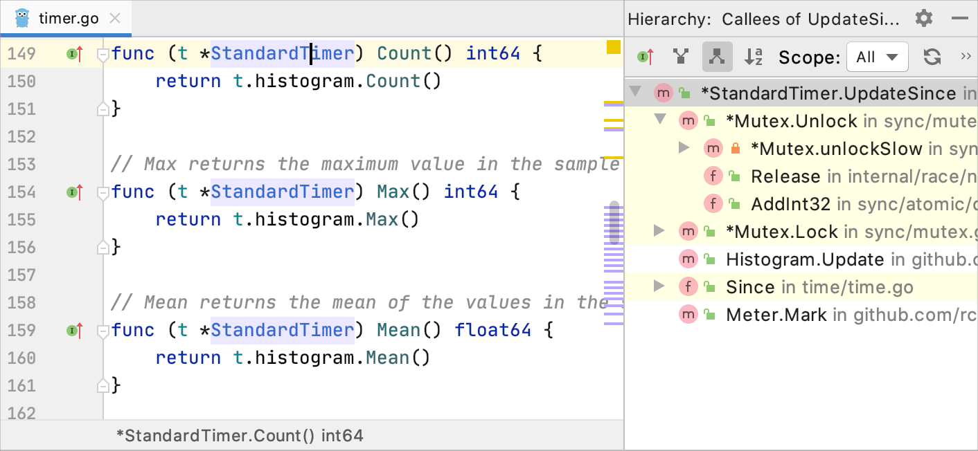 Build a call hierarchy