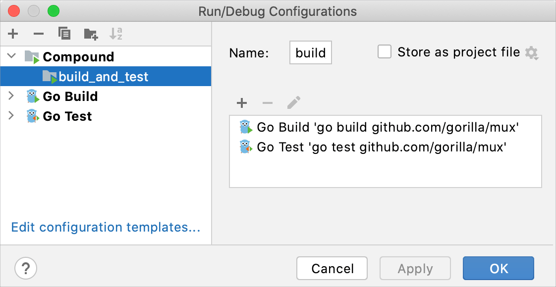 Create a compound Run/Debug configuration