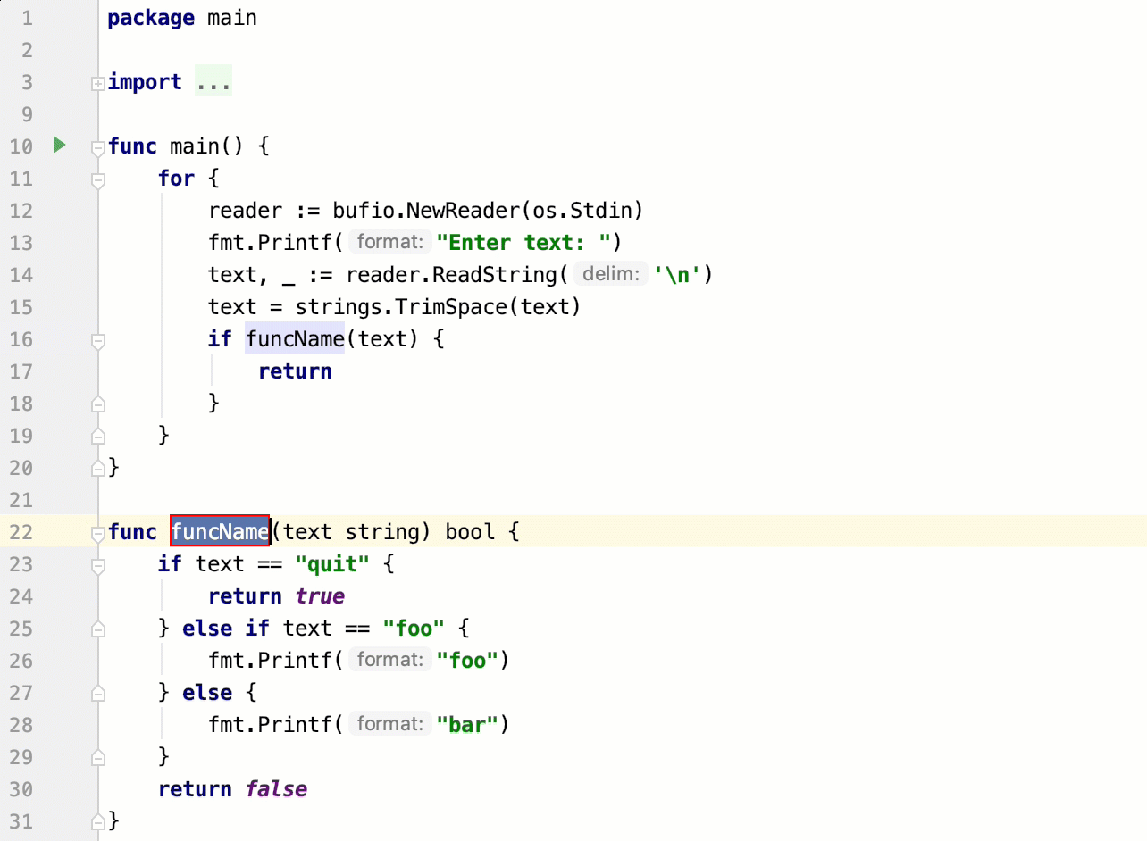 Example of the Extract a method refactoring