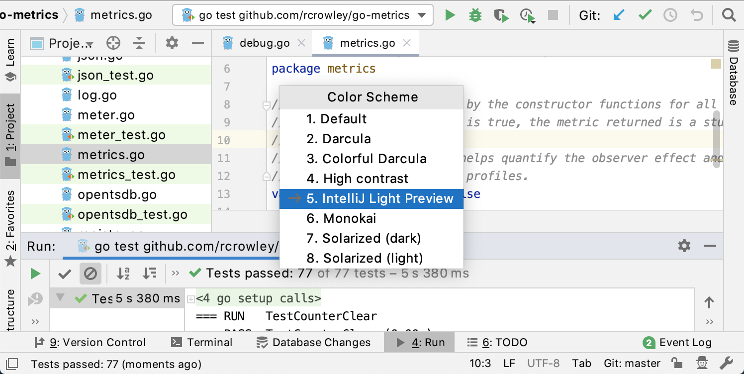 IntelliJ Light theme