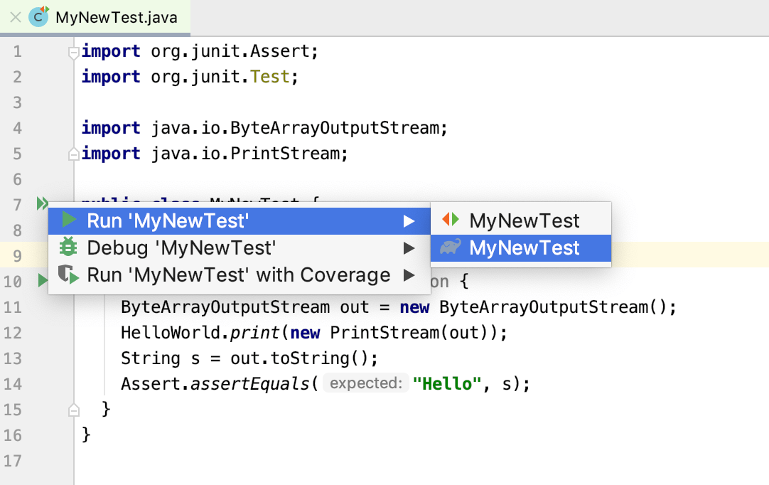 Testing in IntelliJ IDEA Documentation