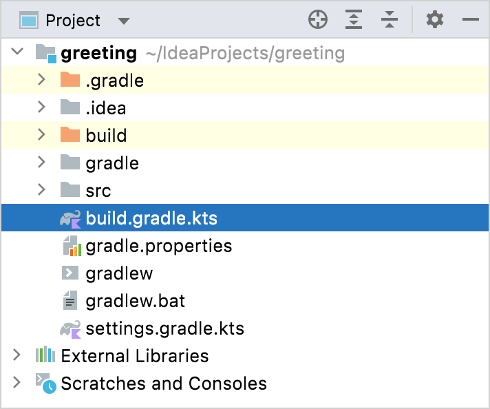The Build Gradle script in the project structure