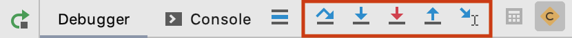 Stepping buttons in the Debug tool window