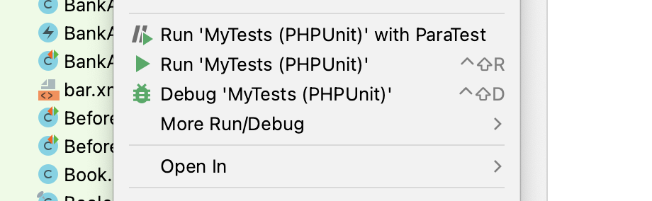 Select run tests with Paratest option