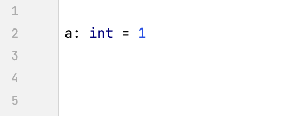 example of adding a type hint for a variable (Python 3)