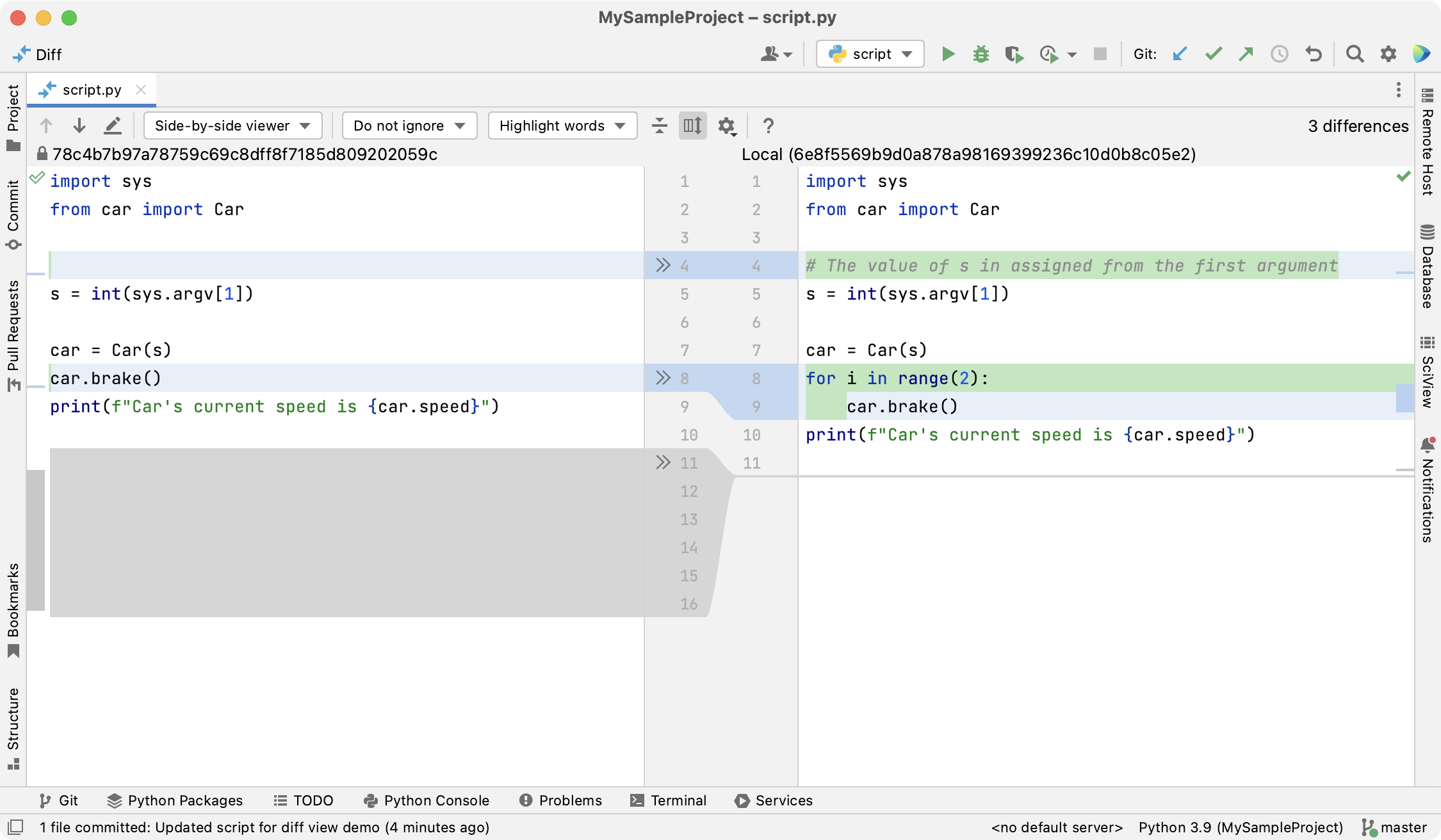 compare-files-folders-and-text-sources-pycharm-documentation