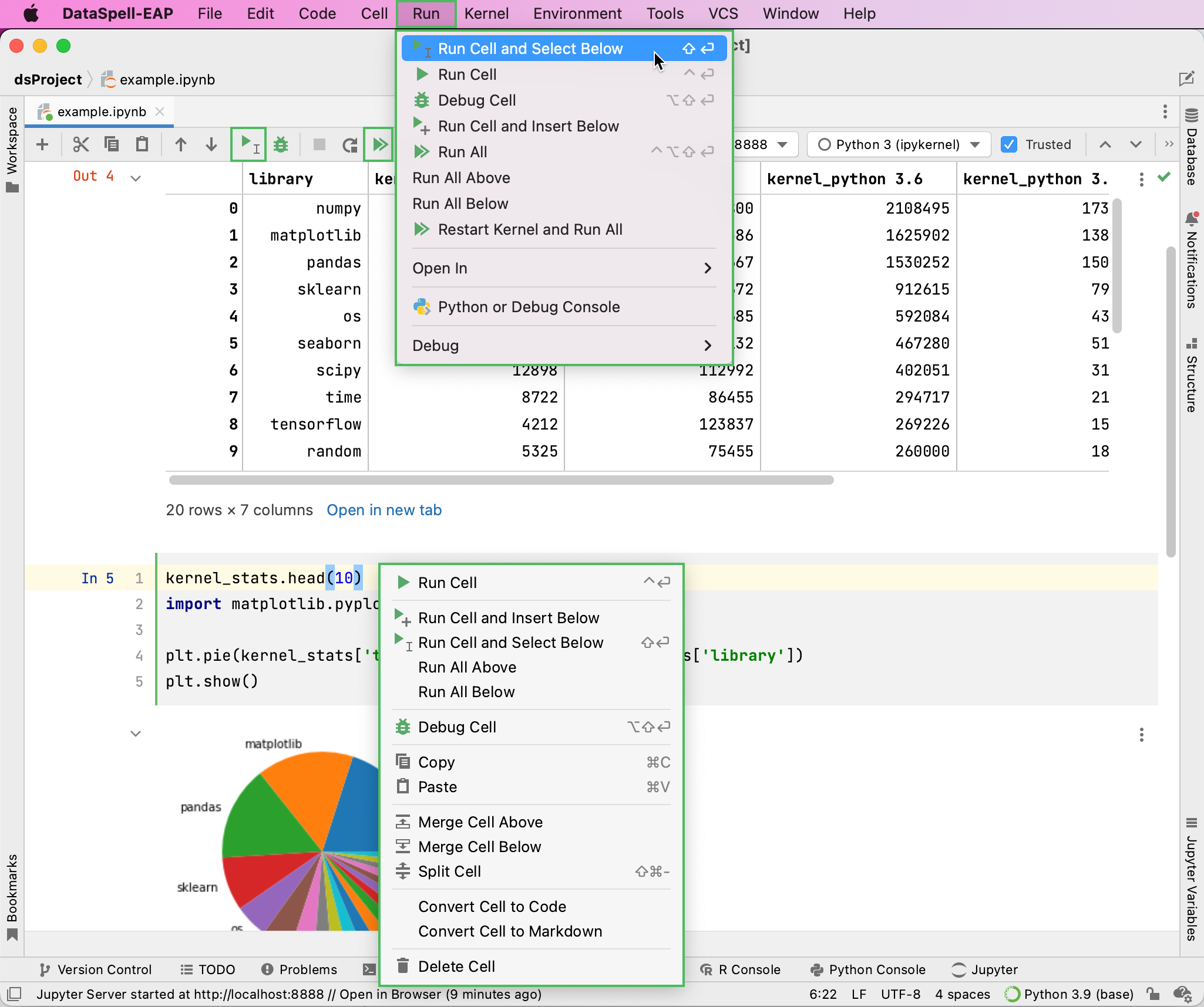 How to execute code cells in PyCharm