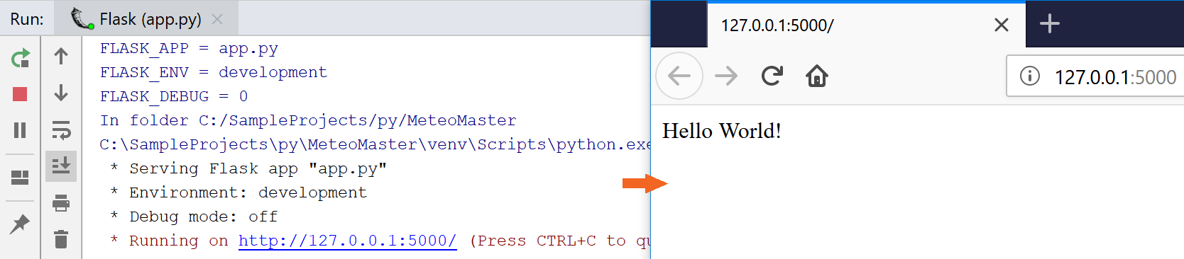 Preview the Hello World app