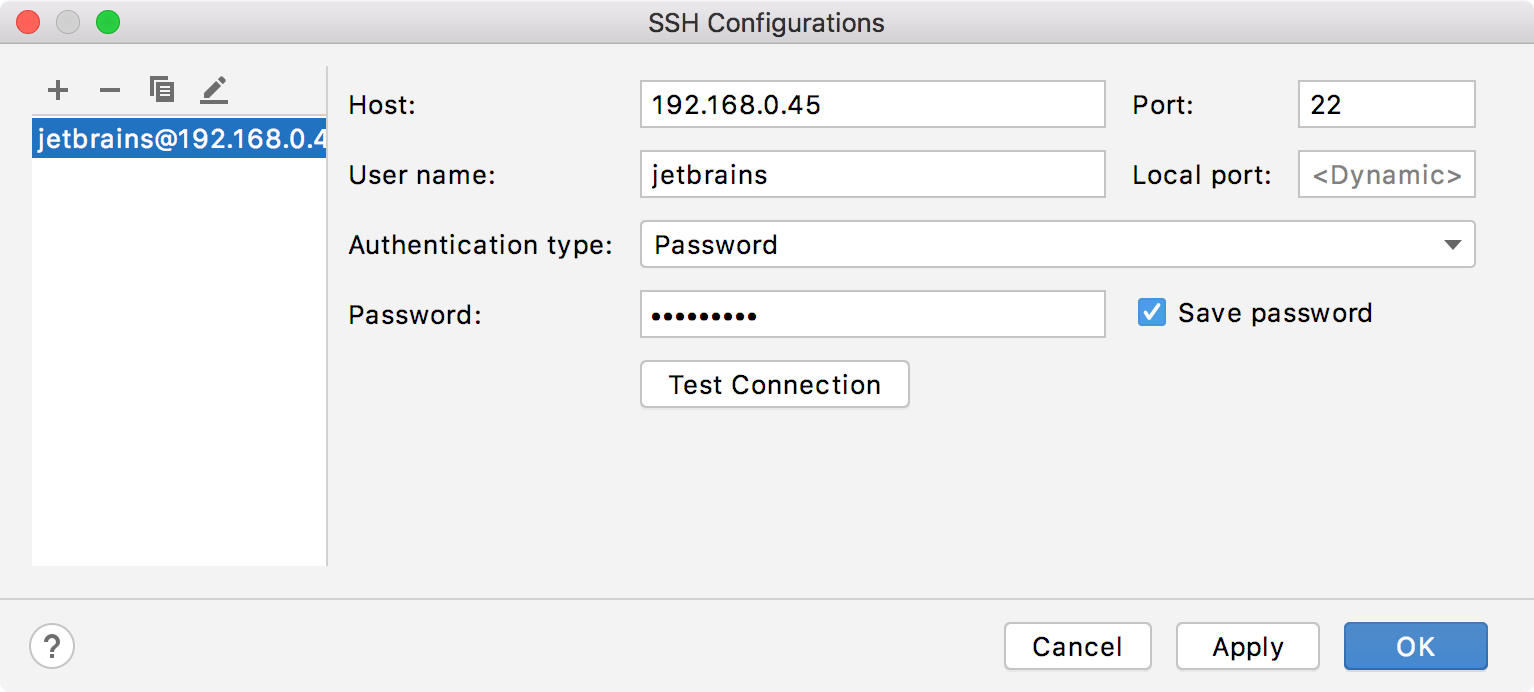 New SSH configuration