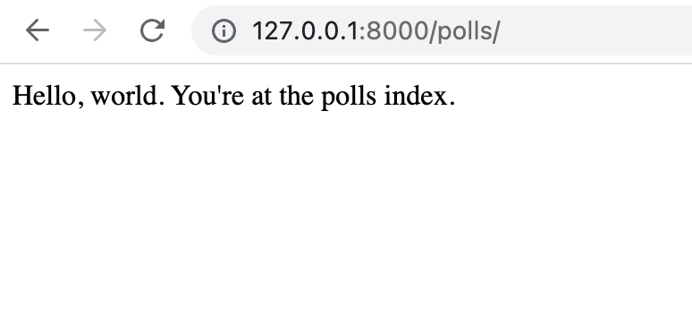 Polls application index page