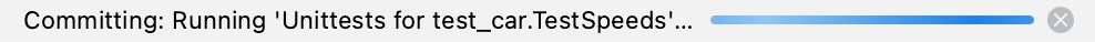 Non-modal commit dialog running a test