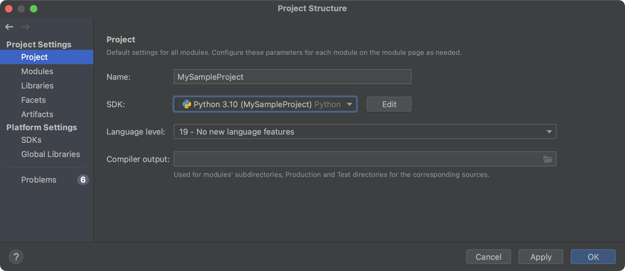 Change a Python SDK