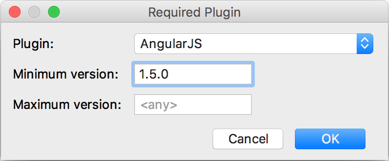 Add required plugin dialog