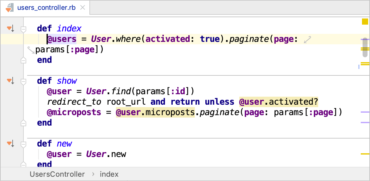 Method Separators in Editor