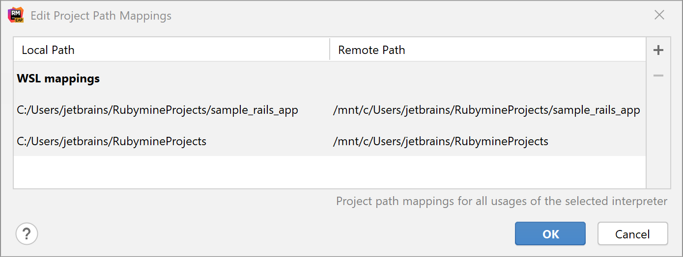 Edit Project Path Mappings