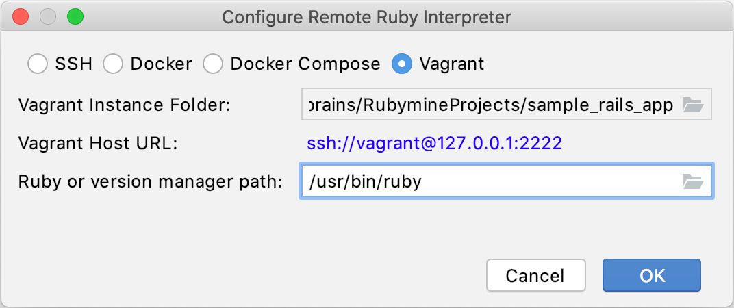 Rm remote sdk vagrant