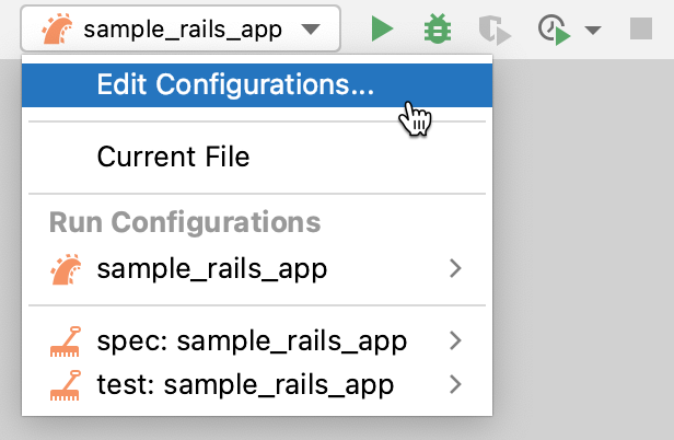 Edit run configurations