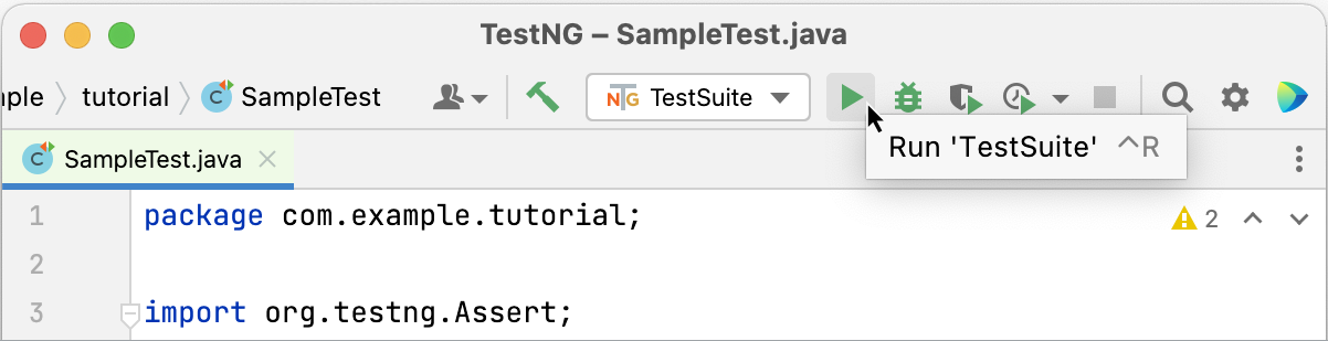 Running test suite