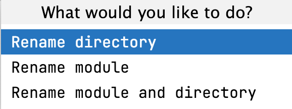 Select refactoring popup