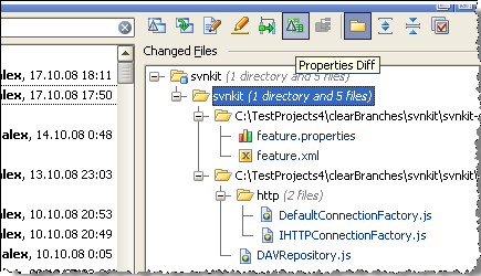 Show diff local repository