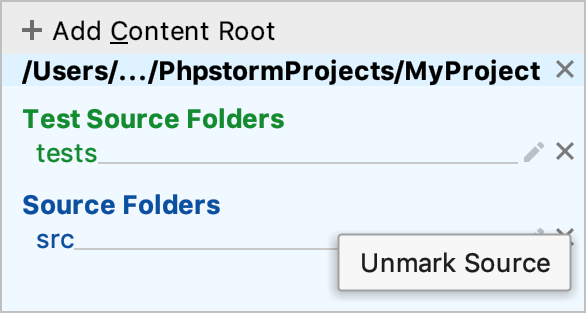 Unmark source root