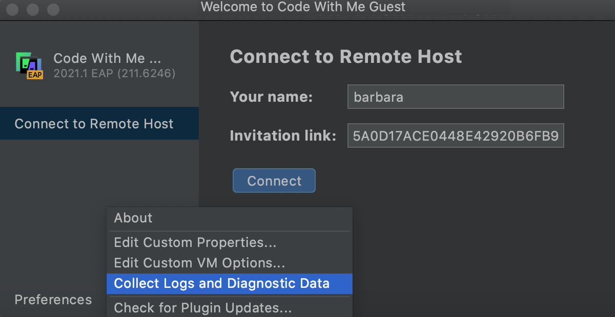 Collect Logs and Diagnostic Data