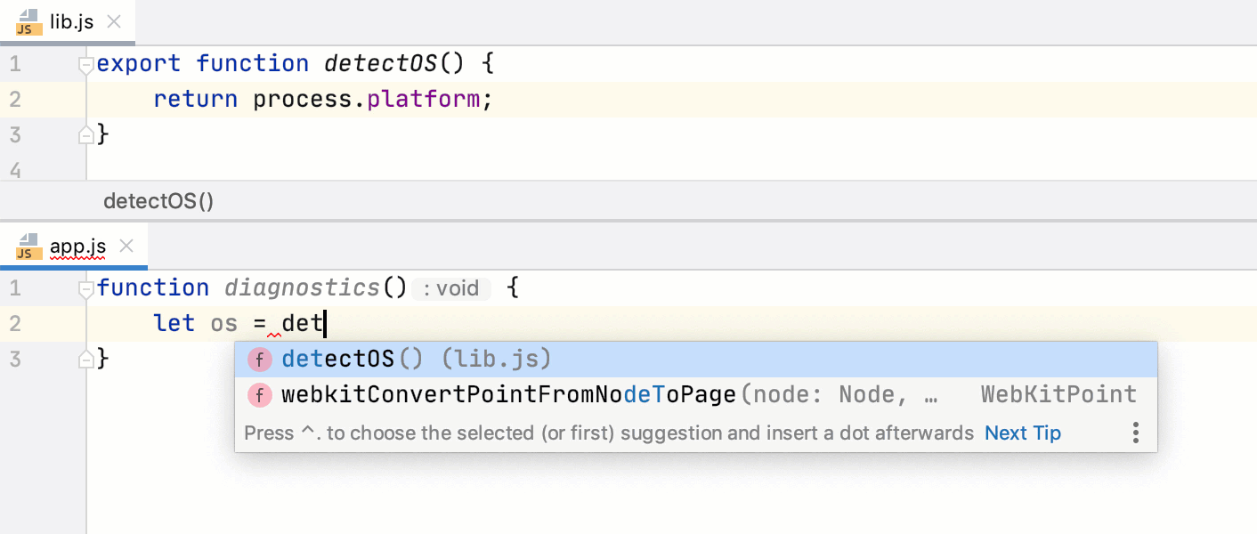 Add ES6 imports on code completion