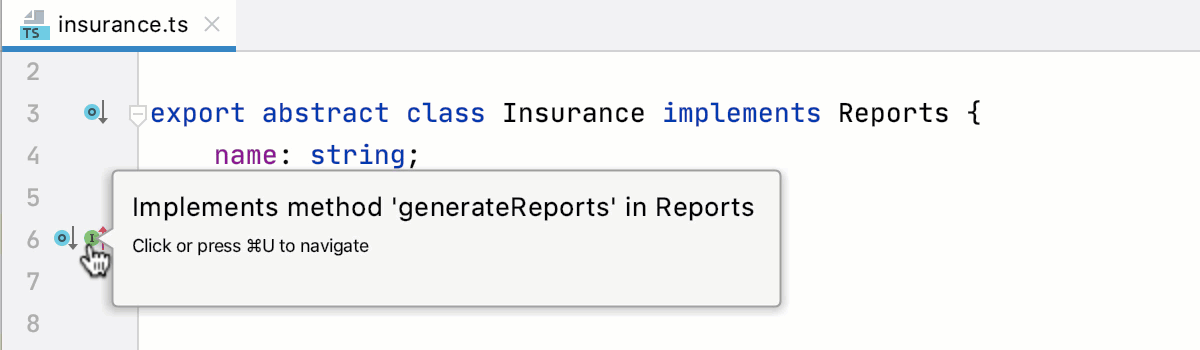 Go to implemented method