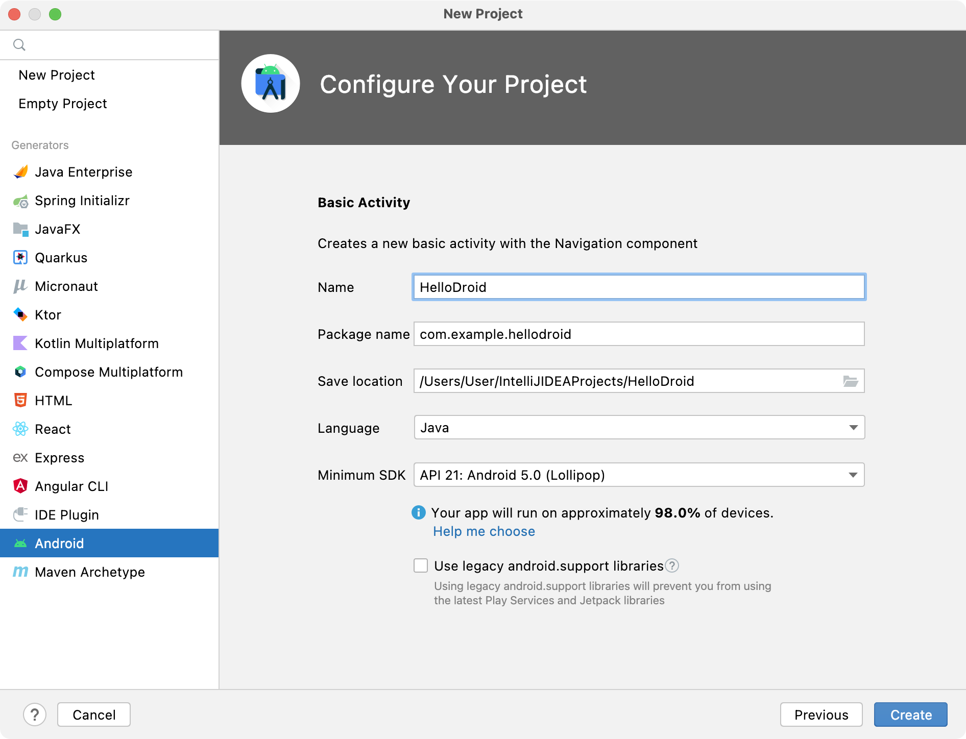 Tutorial: Create your first Android application | IntelliJ IDEA  Documentation